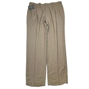JoS A Bank Traveler Dress Pants Mens 40x36 Tan Beige Pleated Front Wool NEW